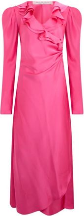 Philosophy di Lorenzo Serafini Kleedjes, Dames, Roze, M, Polyester, Lange jurk met lange mouwen