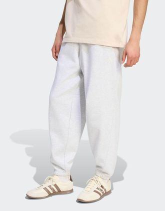 adidas adidas Performance - Pantaloni regular fit con polsini e logo piccolo grigio chiaro m&eacute;lange