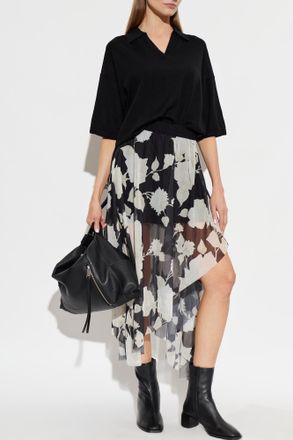 AllSaints Asymmetric Skirt Loria, Womens, Black