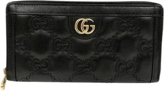 Gucci Pre-owned Wallets, female, Black, Size: ONE SIZE Pre-owned GG Matelass&eacute; Leather Long Wallet