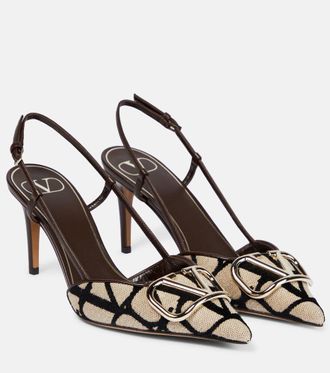 Valentino Garavani Pumps slingback Toile Iconographe