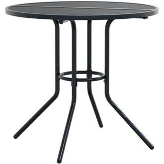 vidaXL Mesa De Patio Redonda De Acero Gris Antracita &Oslash;80x72,5 Cm Vidaxl
