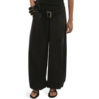 Mango Elastic Waist Balloon Pants in Black at Nordstrom, Size Large