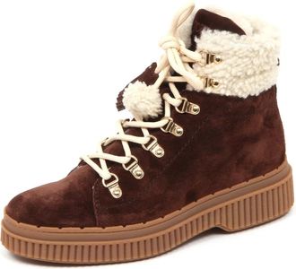 Tod's Merino Bont Binnen Enkellaars Schoen - Dames - Winterlaarzen - Bruin - 37 EU - Leer - Schoenen