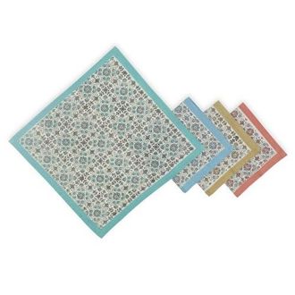 Sustainable Threads Streamline Hand Block Printed Napkins - Set of 4 in Lily Reverie at Nordstrom, Size Small