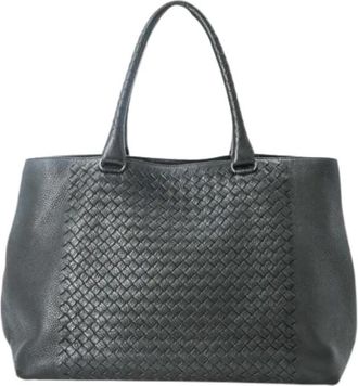 Bottega Veneta Pre-owned Vintage Intrecciato Tote - Heren - Vintage Shopper - Zwart - ONE Size - Leer - Vintage