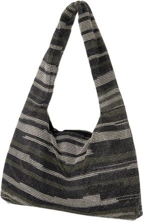 Kara Womens Crystal Mesh Armpit Hobo Black Others