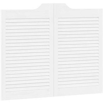 vidaXL Puertas Batientes Dise&ntilde;o De Lamas 1 Par Blanco 80x100 Cm Vidaxl