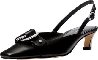 Michael Kors Jaden Kitten Sling Pump Black 40T5JDMS2L Womens