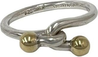 Tiffany & Co. Gold Silver Yellow Gold (18K) Silver 925 Band Ring (Pre-Owned)