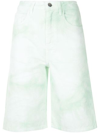 Ireneisgood Shorts denim a vita alta - Verde