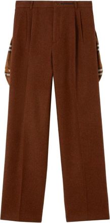Burberry Vintage Check Wool Wide-Leg Trousers