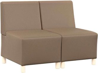 vidaXL Vidaxl - Unidad de Sof&aacute; Modular sin Brazos 2 pcs Capuchino