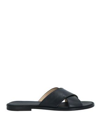 DOUCAL’S Women Sandals DD8716CASTUF073NN00 Black Women's leather sandal with a metal detail | black - Doucal's