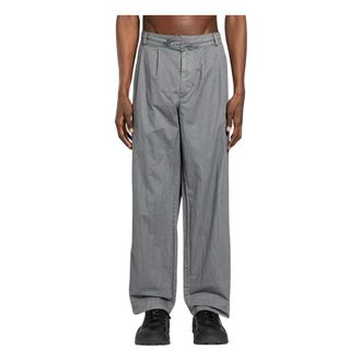 C.P. Company Wide Trousers, male, Gray, Size: XL 50 Fili Wax Loose Cargo Pants