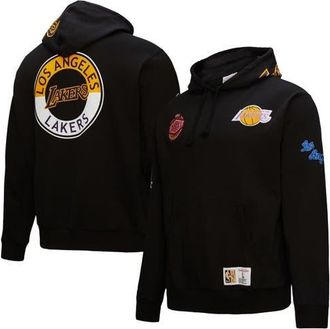Mitchell & Ness Mens Mitchell & Ness Black Los Angeles Lakers Hardwood Classics Blackout Collection Pullover Hoodie at Nordstrom, Size Xxx-Large