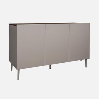 Sweeek Credenza in metallo e decorazione in legno 3 ante, 120cm