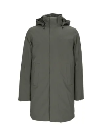 K-Way Mid-Length Bonded Padded Jacket With High Collar And Hood