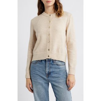 Mango Eliote Crop Cardigan in Ecru at Nordstrom, Size X-Small