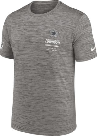 Nike Dallas Cowboys Sideline Team Issue Velocity Nike Mens Dri-FIT NFL T-Shirt in Grey | 02ER06G7RD-7VD