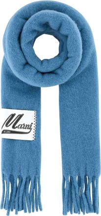 Marni Light Blue Alpaca Blend Scarf