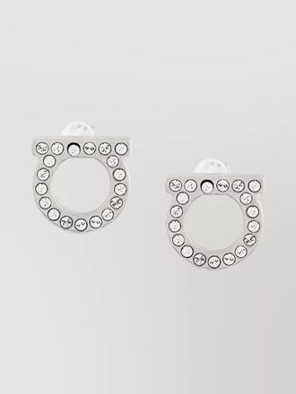 Ferragamo crystal stud earrings