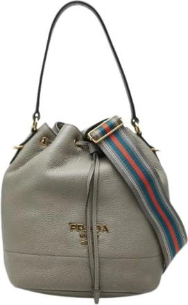 Prada Bolso Cubo Vintage Pre-owned - Pre-owned - Mujer - Gris - ONE SIZE
