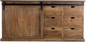 Rendez-Vous D&eacute;co Aparador Sari 6 Cajones Y Puerta Corredera