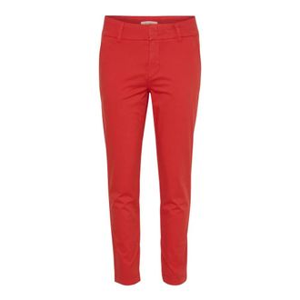 Part Two Soffys Cropped Broek - Dames - Broeken - Rood - Maat: XS Leer