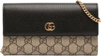 Gucci Pre-owned Wallet on Chain - Dames - Pre-owned - Beige - Maat: ONE Size Leer