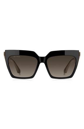 Etro 58mm Rectangular Sunglasses in Black Beige/Brown Sf at Nordstrom