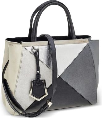 Fendi Borsa tote 2Jour con motivo geometrico - Grigio