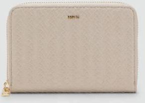 Mango Portafoglio medio intrecciato bianco sporco - Donna - Taglia unica - MANGO