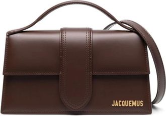 Jacquemus Tassen, Dames, Bruin, ONE Size, Katoen, The Large Bambino Bag