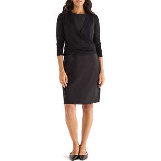 Nic+Zoe Sleeveless Stretch Little Black Dress in Black Onyx at Nordstrom, Size Xx-Large