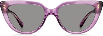 Kate Spade New York Alijah 53mm Cat Eye Sunglasses in Violet/Grey at Nordstrom Rack