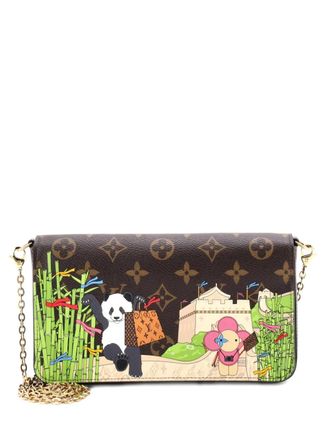 Louis Vuitton Felicie Pochette Limited Edition Vivienne Xmas Monogram Canvas crossbody bag - Brown