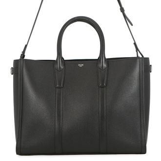 Celine Black Leather Handbag Tote Bag (Pre-Owned)