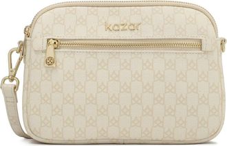 Kazar 3-compartimententas met verstelbare band - Dames - Schoudertassen - Wit - ONE Size - Leer - Tassen