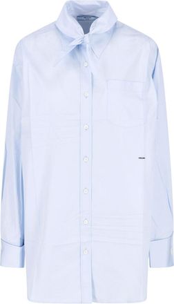 Prada Camicia In Popeline Di Cotone