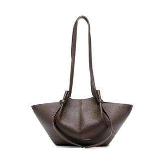 Yuzefi Shoulder Bags, female, Brown, ONE SIZE, Brown Knotted Top Handles Bag