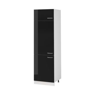 Vicco Armario Alto R-line, Negro Brillo Intenso/blanco, 60 Cm, Vicco