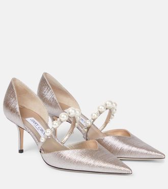 Jimmy Choo London Aurelie 65 embellished glitter pumps