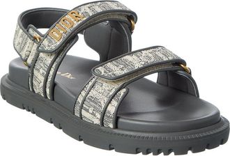 Dior Dioract Oblique Canvas & Leather Sandal