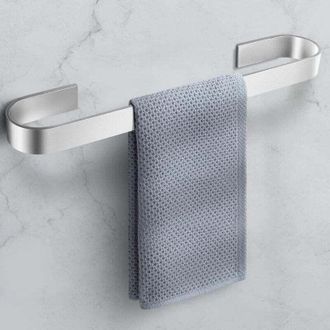 OEM Toallero De Ba&ntilde;o Autoadhesivo De 40 Cm, Color Plata, Para Montaje En Pared, No Requiere Taladro, Tambi&eacute;n Apto Para Ba&ntilde;o Y Cocina - Crezuo