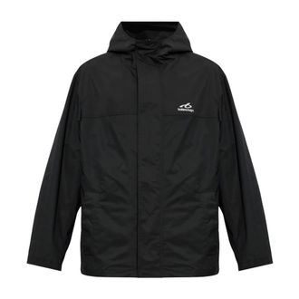 Balenciaga Fitness, Heren, Zwart, 2Xl, Jas met opgedrukt logo