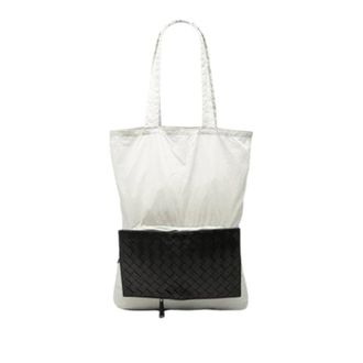 Bottega Veneta Pre-owned Nylon Tote - Dames - Vintage Shopper - Wit - ONE Size - Nylon - Vintage