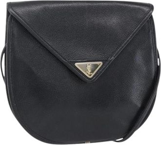 Saint Laurent Pre-owned Cross Body Bags, female, Black, Size: ONE SIZE Pre-owned Leather Shoulder Bag