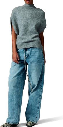 Day Birger Et Mikkelsen Frodie Mock Neck Draped Vest in Grey Melange at Nordstrom, Size X-Large