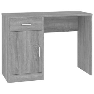 Berkfield Home Desk with Drawer&Cabinet Grey Sonoma 100x40x73 cm Engineered Wood | Size: 100 x 40 x 73 cm